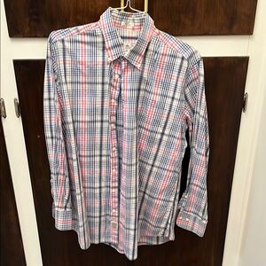 Men's Plaid Shirt - Red and Blue